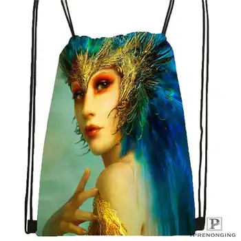 

Custom mariah-carey Drawstring Backpack Bag Cute Daypack Kids Satchel (Black Back) 31x40cm#180611-03-119