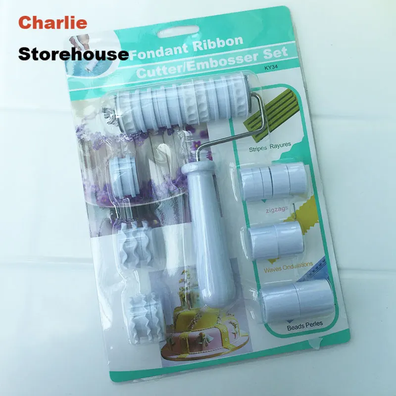 Cake Tools 21PCS / Set Wilton style Fondant Ribbon Cutter / Embosser