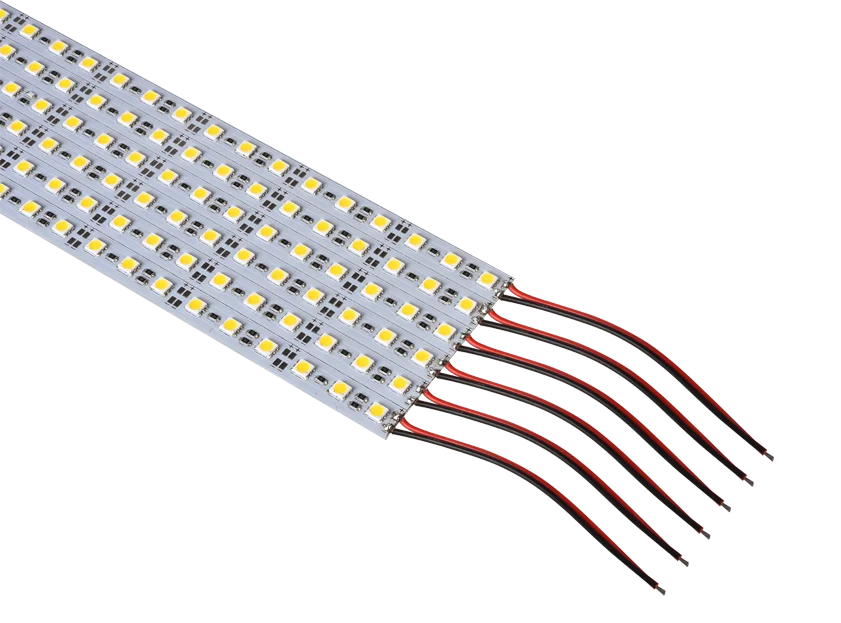 50 см светодио дный жесткая свет SMD 5050 DC12V 36 Светодиодные ленты света на основе алюминия конец Кепки провода для шоу случае фон кабинет свет