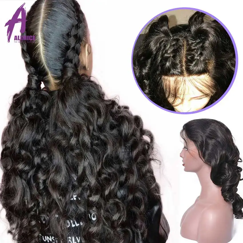 Mongolian Loose Wave Wig Lace Front Human Hair Wig For Women Pre Plucked With Baby Hair 134 Lace Front Wig Alimice Remy Hair (1)