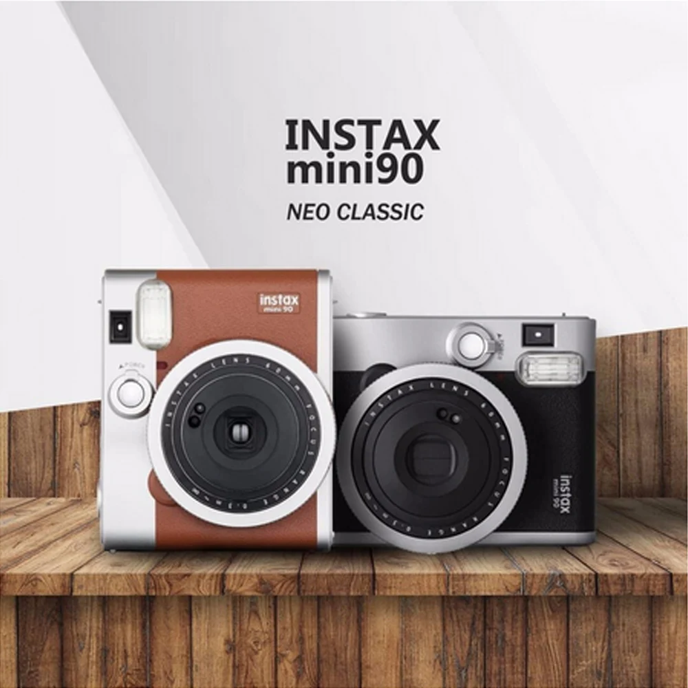 Классическая камера Fujifilm INSTAX Mini 90 Neo коричневый и черный цвета для мгновенной