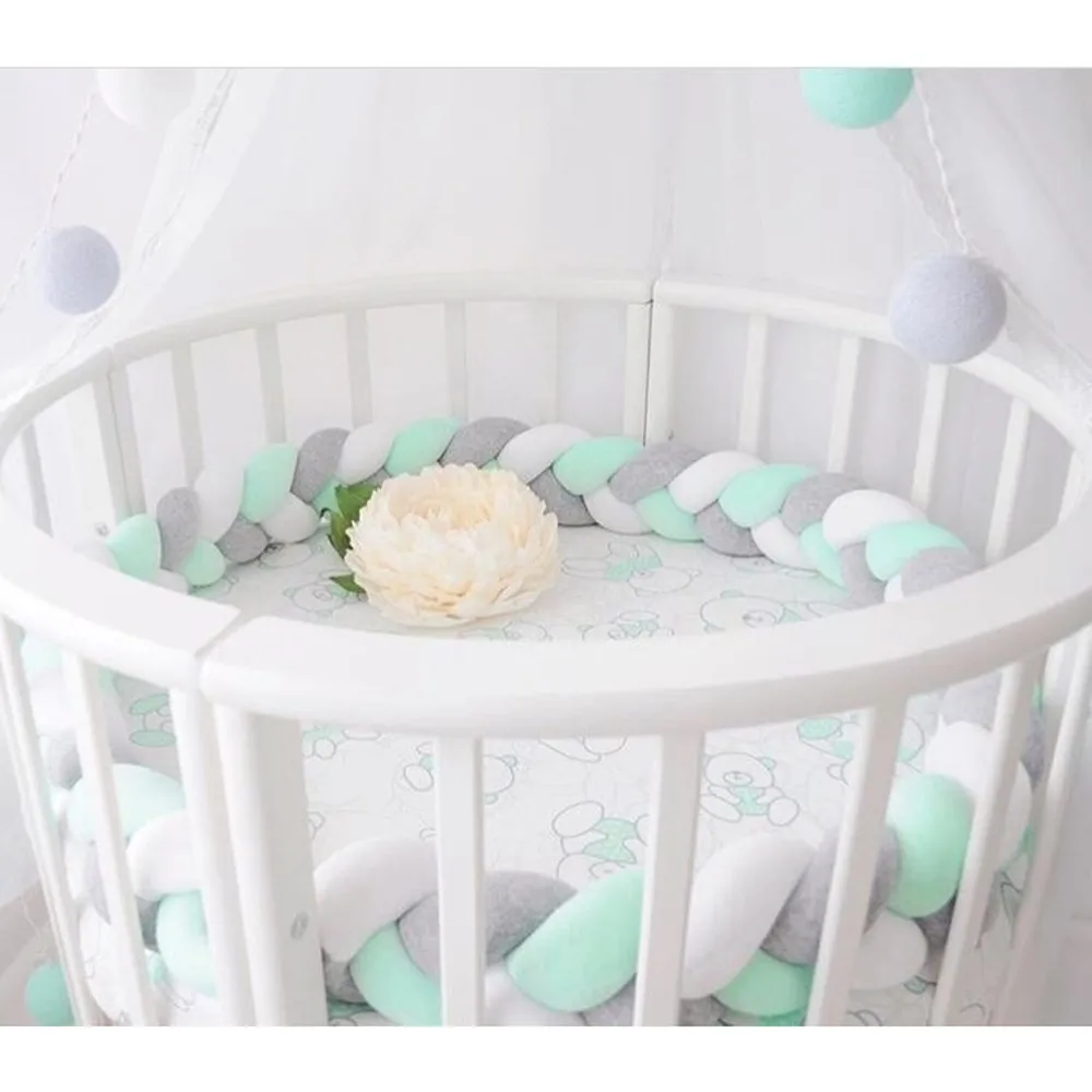

Decorative Bedding CushionLovely Cartoon Knot Ball Cushion Pillow Baby Calm Sleep Colorful Soft Knot Pillow Braided Crib Bumper