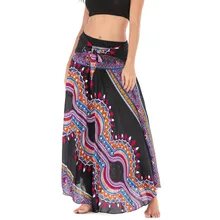 Юбки Женские s сексуальные женские длинные в стиле хиппи бохо цыганский стиль бохо цветы эластичный Цветочный Пояс Холтер Макси юбка Falda cortaB4
