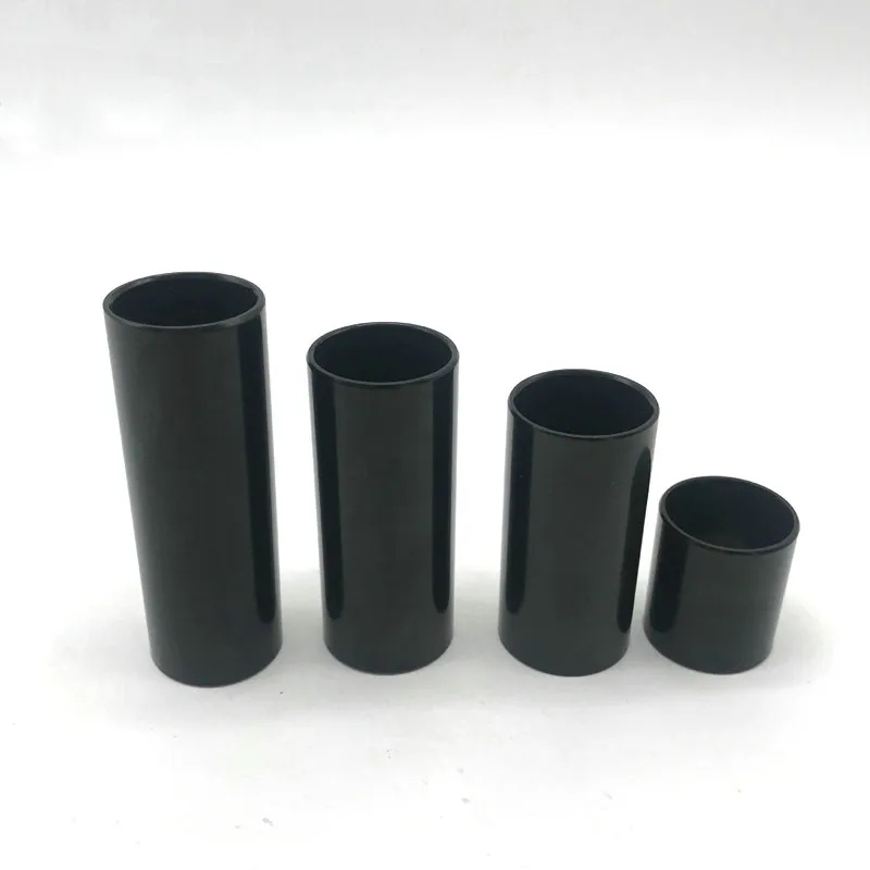 

4Size28/51/60/70mm Stainless Steel Black Guitar String Finger Slide Slider Bright Sound Acoustic Electric Guitar Parts Accessory