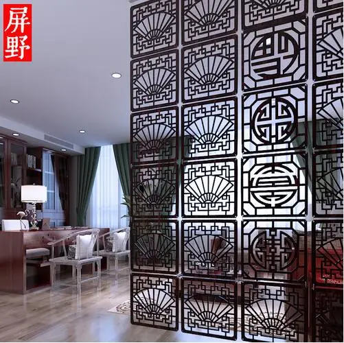 Chinese Hanging Room Dividers Private Dining Shield Plastic Chinese Hanging Room Dividers Private Dining Shield Plastic Parions Screen Decoration Mobile Suspension Folding Biombo In Screens