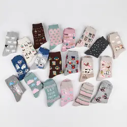 Новый бренд Kawaii 2 пар/лот животные мультфильм женские носки Япония AB Носки Новинка хлопчатобумажные забавные носки для женщин