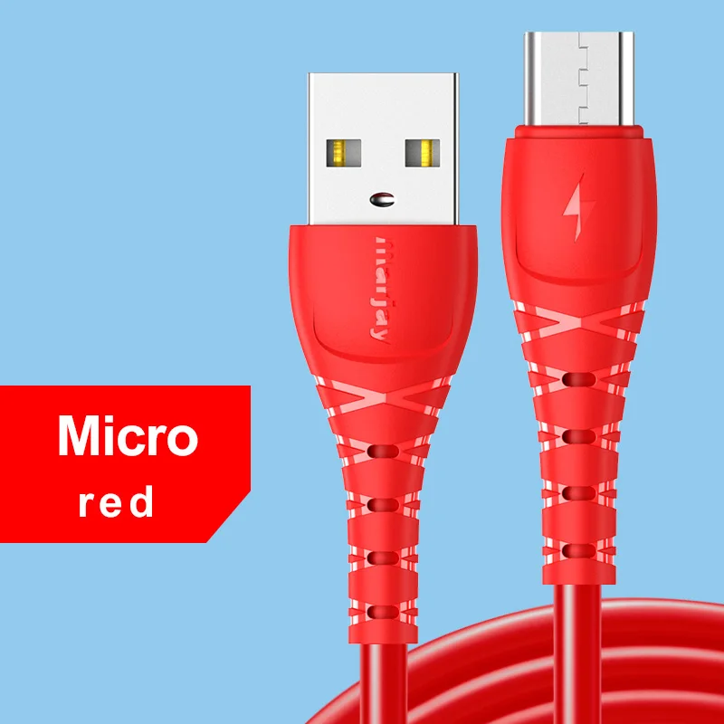 Marjay 2.4A Micro USB Cable 3M 2m Fast Charging Charger Cable For Samsung S7 Xiaomi Redmi Note 5 7 Pro Tablet Mobile Phone Cord