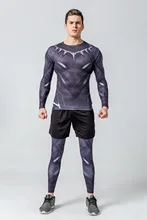 Schwarz Panther 3D Gedruckt Muster Kompression Strumpfhosen Hosen Männer Gymshark Captain America Fitness Dünne Leggings Hosen Männlichen