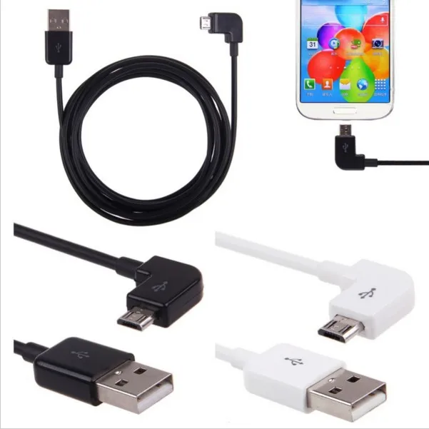 Кабель для быстрой зарядки V8 Micro USB папа-USB Data 2A левый Угловой 90 градусов 0 2 м 1 3 20 см