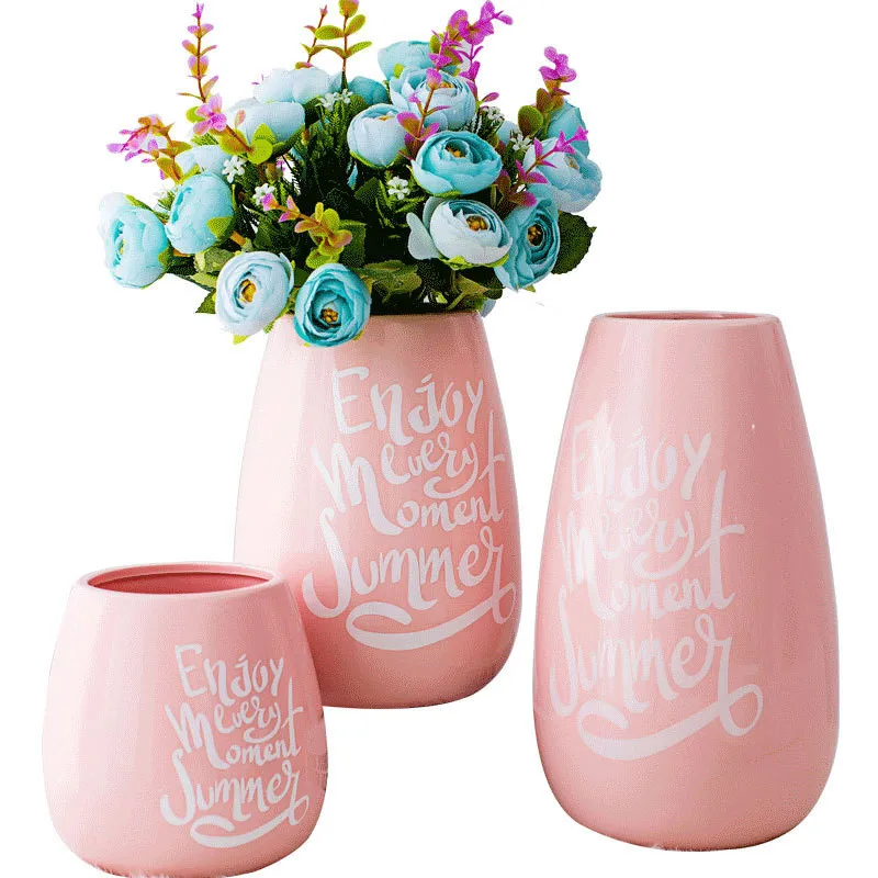 Керамическая Европейская ваза декоративный цветочный горшок Фламинго вазы украшения дома Садоводство цветы и растения Белый Розовый Мини Размер
