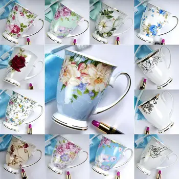 

high quality Porcelain Coffee Cups Bone China Coffee Mugs Saucers European Style Afternoon Tea Black Tea Ceramic Cups