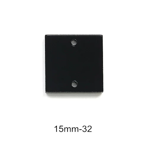 50 шт., черные акриловые зеркальные Стразы особой формы с отверстиями, акриловые стразы с плоской задней поверхностью, аксессуары E7092 - Цвет: P32-15mm
