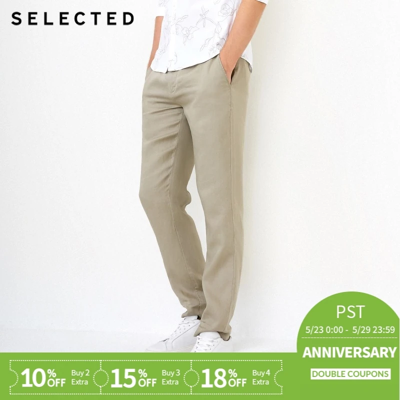 

SELECTED flax business washed leisure long pants S|4182W2505