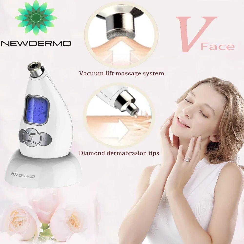 

White NEWDERMO Hot Sale Microdermabrasion Machine Facial Skin Machine