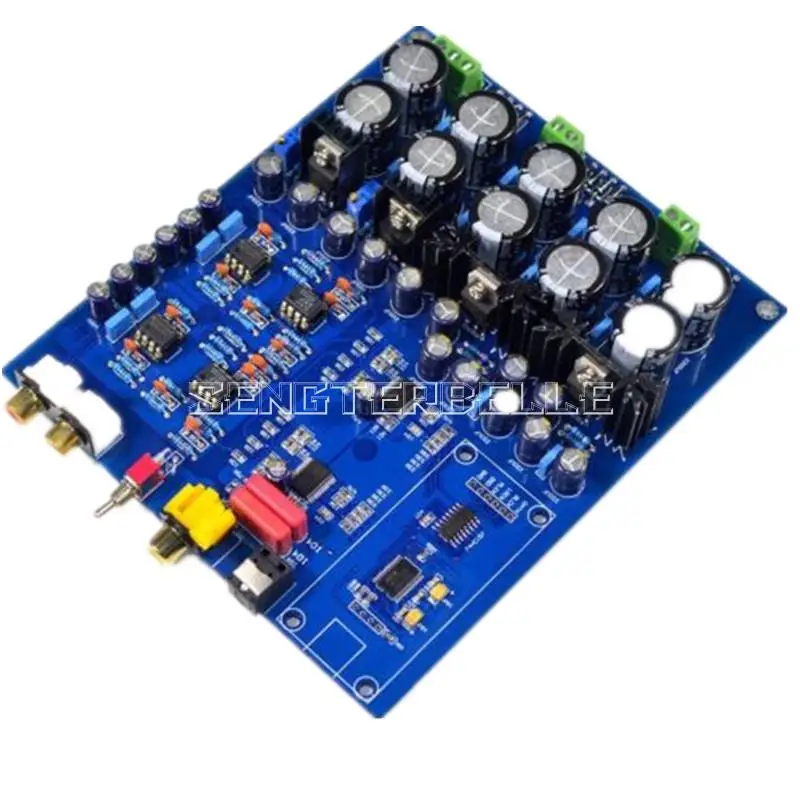 Assemled Dual chip AK4396VF+AK4113 decoder DAC board support fiber coaxial input