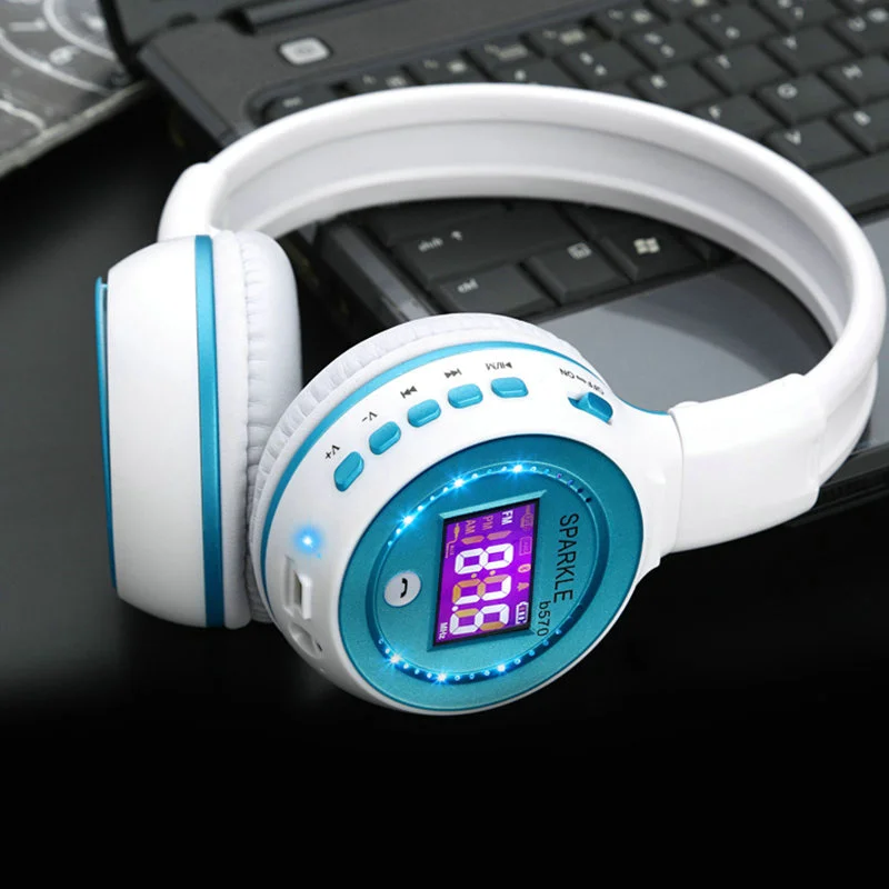 ZEALOT B570 стерео Bluetooth наушники беспроводные наушники ЖК-экран FM радио TF карта MP3 Воспроизведение с микрофоном