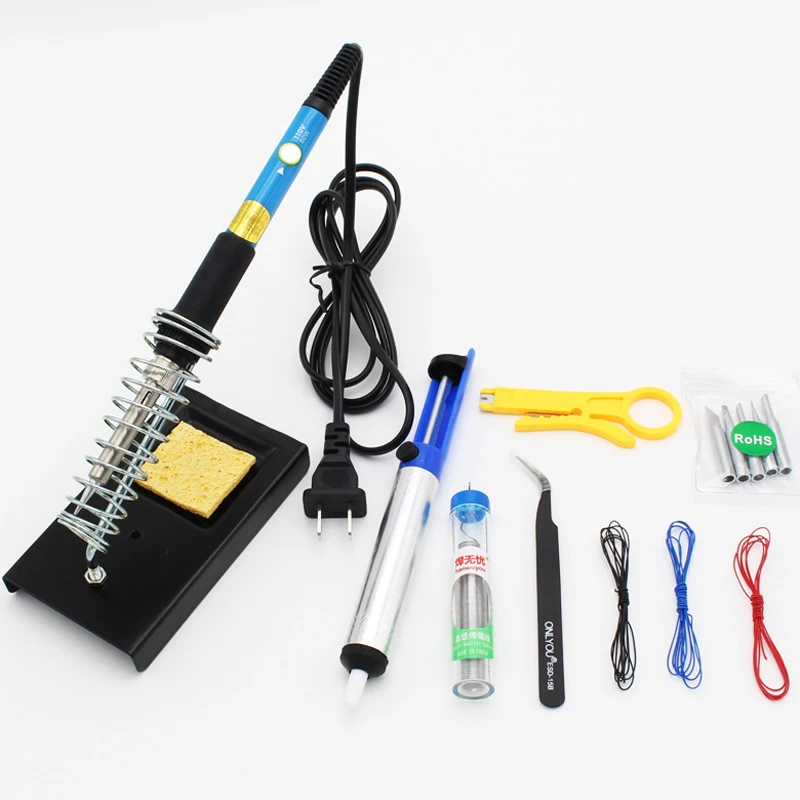 60W 110V/220V Adjustable Electric Temperature Welding Soldering Iron Tool Kit EU/UK/US Plug