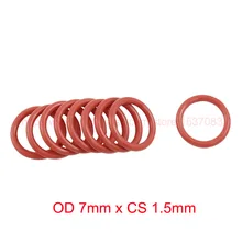 OD 7mm x CS 1.5mm VMQ PVMQ SILICONE Rubber O ring O-ring Oring Seal Round Rubber Washer 0 5 inch through bore slip ring rotary joint slip ring connector id12 7mm od 54mm 6 circuits x 5a
