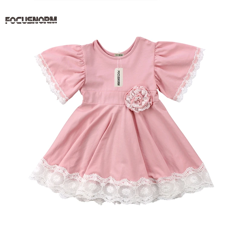 

2018 Vintage Princess Dresses Summer Kids Baby Girls Dress Lace Floral Party Dress Weeding Dresses For Girls vestido infantil