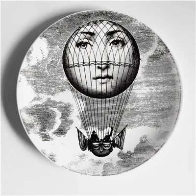 Fornasetti декоративные тарелки, настольные украшения, настенные подвесные тарелки, образец комнаты, фон для дома, отеля, украшения, аксессуары - Цвет: 6