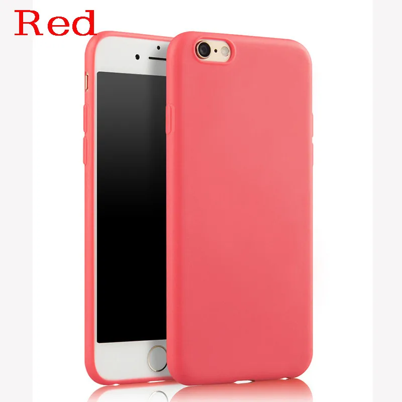 Fashion Cute Candy Colors Soft TPU Silicon phone cases for Apple iPhone 5 5S 5SE 6 6S 7 Plus Back Cover Coque Case iphone 8 silicone case