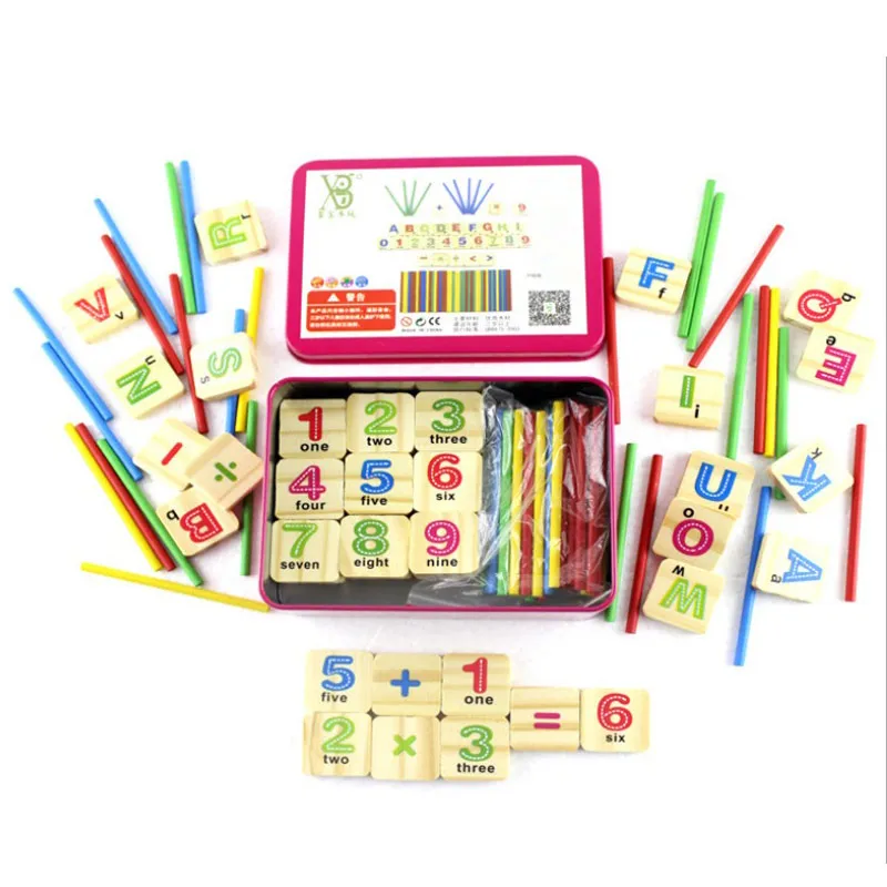 

Baby Math Toys Wooden Intelligence Stick Wooden Educational Toys Building Blocks Child Montessori Mathematical Gift
