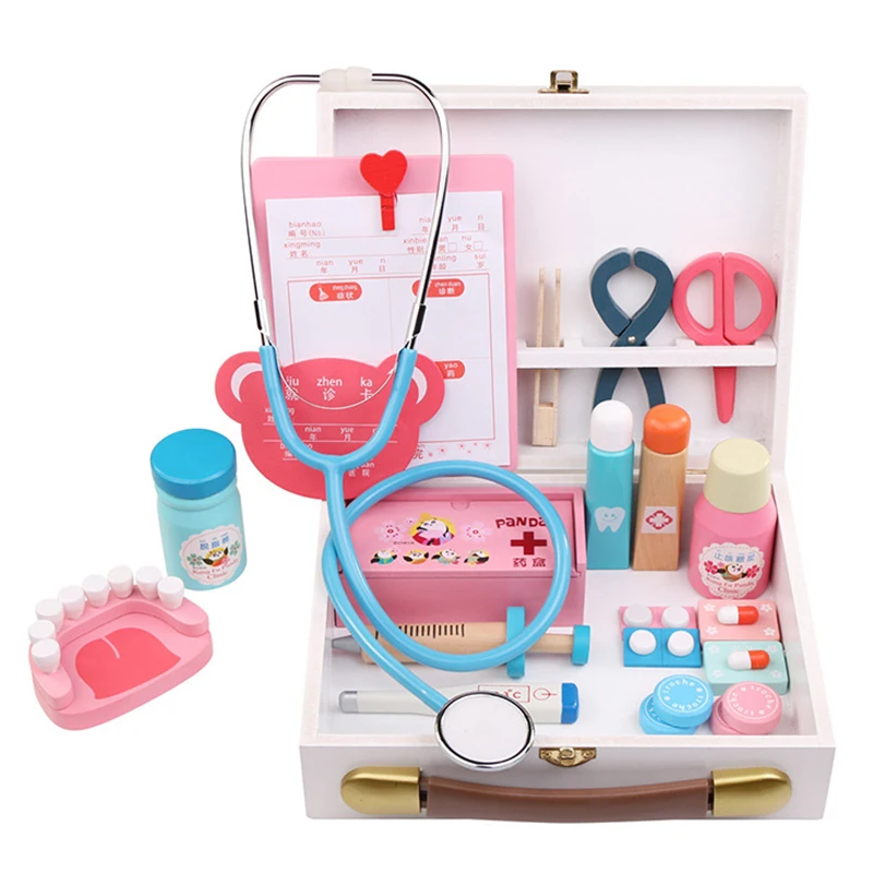 Детские игрушки, Набор доктора, детские чемоданы, медицинский набор, косплей, стоматолог, медсестры, имитация, медицинская коробка с кукольным костюмом, стетоскоп, подарок