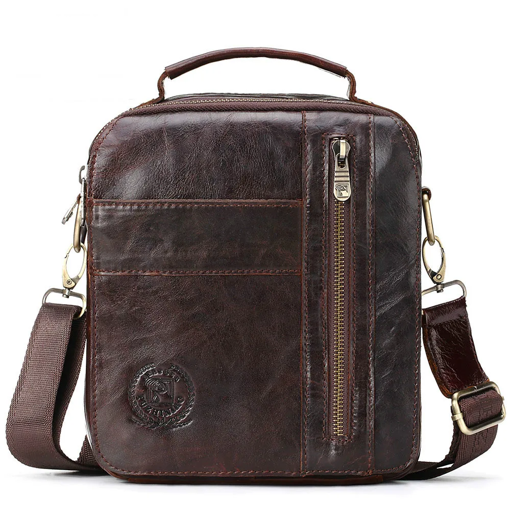 

IMIDO genuine leather men fashion messenger bag multifunction shoulder bag cross body bag