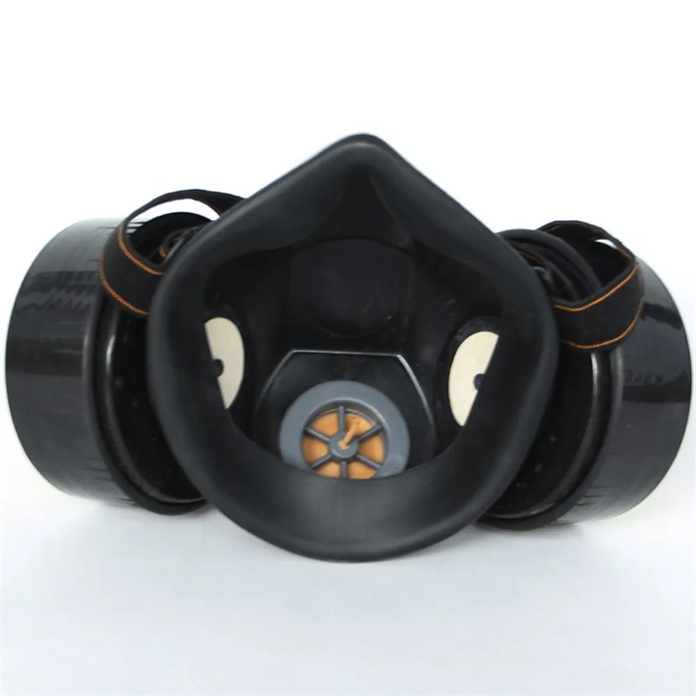 Pro Double Cans Gas Mask Respirator with Goggles Anti-Gas Anti-Dust Chemical Protective Mask Activated Carbon Spray Painting Set Pro Double Cans Gas Mask Respirator with Goggles Anti-Gas Anti-Dust Chemical Protective Mask Activated Carbon Spray Painting Set