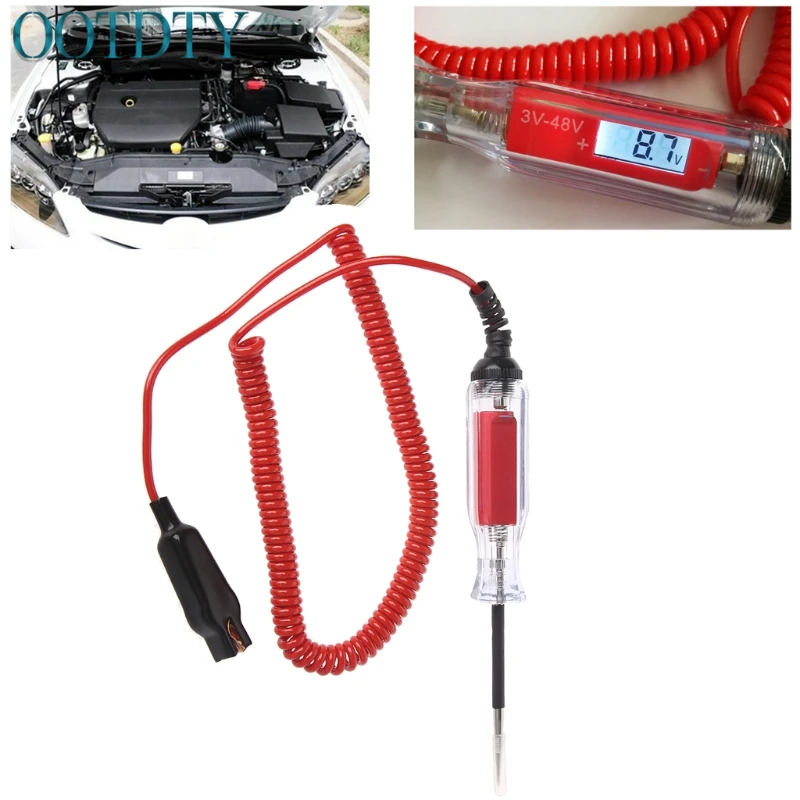 

3V-48V Digital Electric Circuit LCD Tester Test Light Car Trailer RV Snowmobile