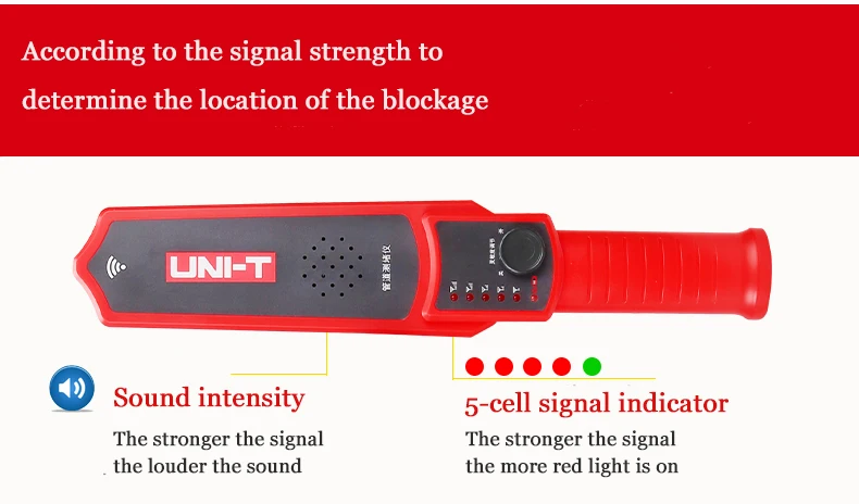 UNI-T UT661A UT661B стены/ПВХ/железные трубы детектор засорения диагностический инструмент сканер трубопровода Блокировка засорения сантехники детектор