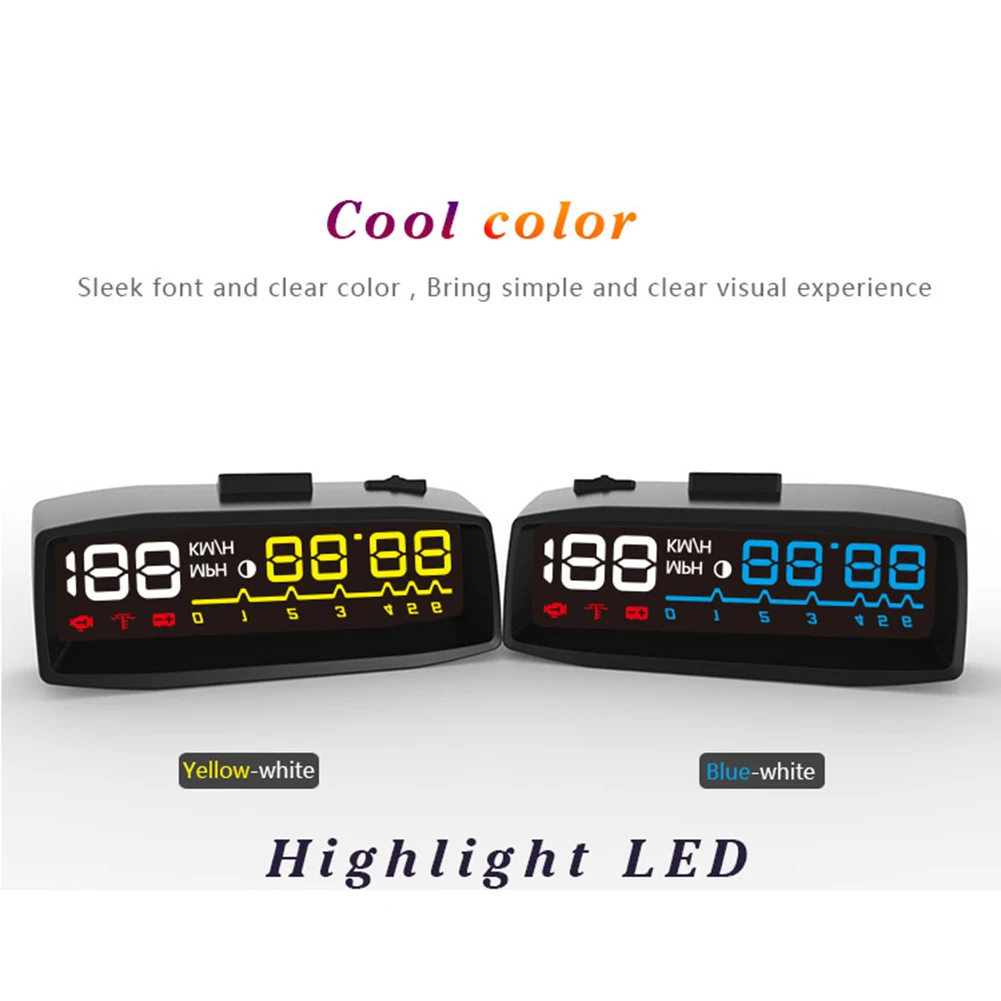 

ActiSafety Newest 4F Car HUD OBD2 II Head Up Display Manual Switch KM/h MPH Overspeed Warning Windshield Projector Alarm System