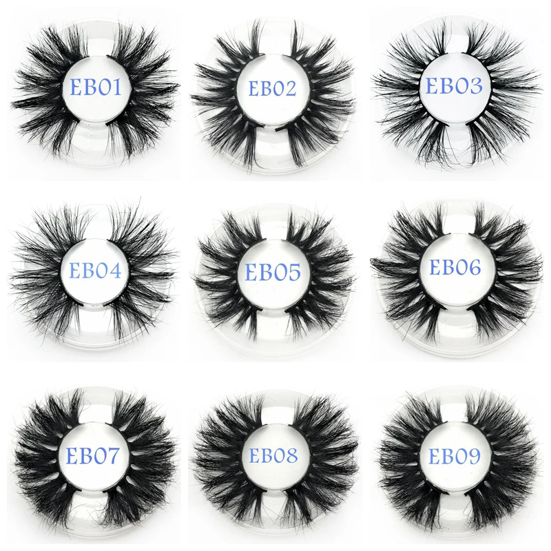 

Buzzme 25mm Mink Eyelashes Wholesale 30pairs/lot 3D Mink Lashes round case custom packaging Makeup Dramatic Long Mink Lashes