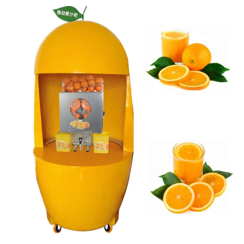 Mobile automatic orange squeezer juicer, citrus lemon juice extracting