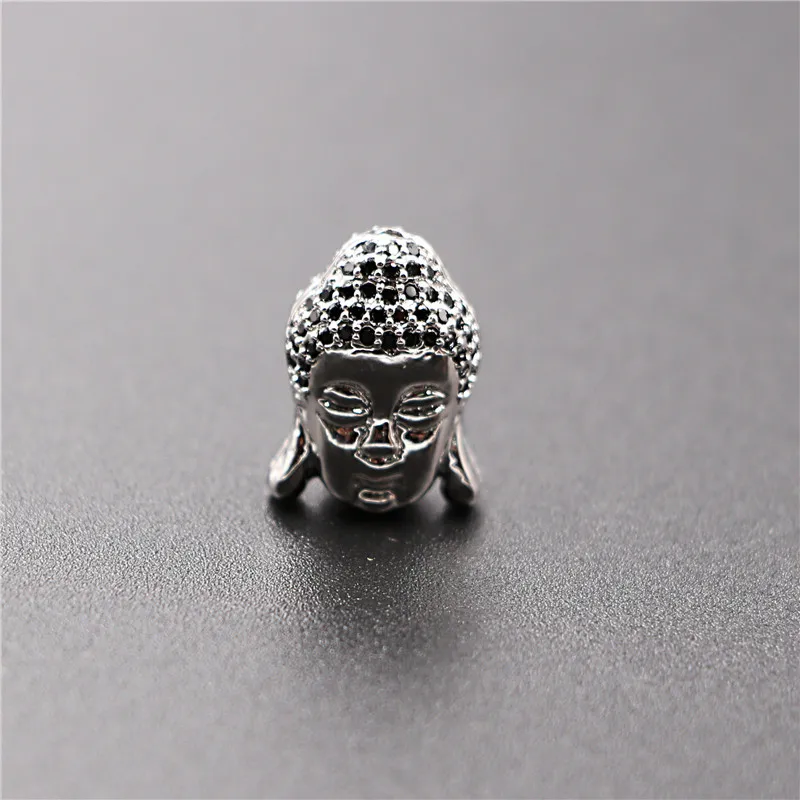 

1 pcs 12*15mm Brass Buddha head Spacer Beads Copper Brass Spacer Beads Handmande Cubic Zirconia beads Micro Pave Crystal beads
