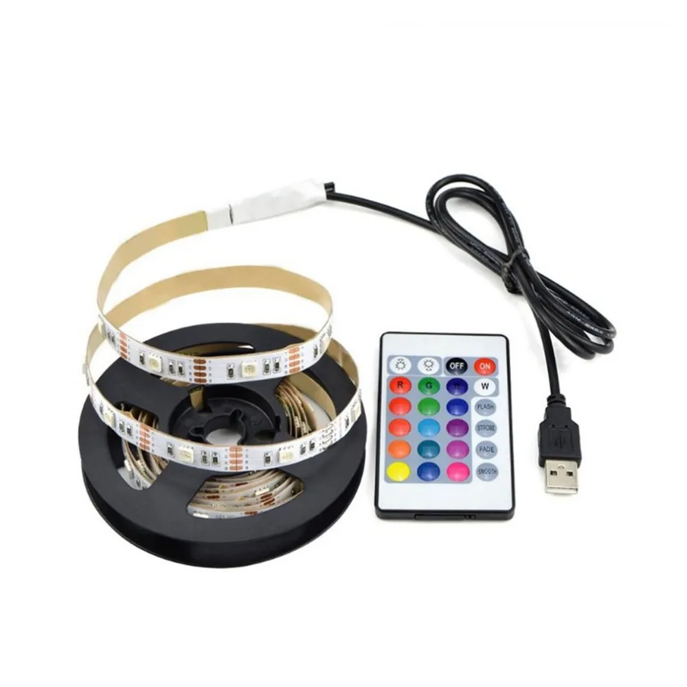 LED светодио дный ТВ ПОДСВЕТКА комплект светодио дный RGB LED ТВ полосы света 5050 USB смещения мониторы освещение полосы с пульта дистанционного