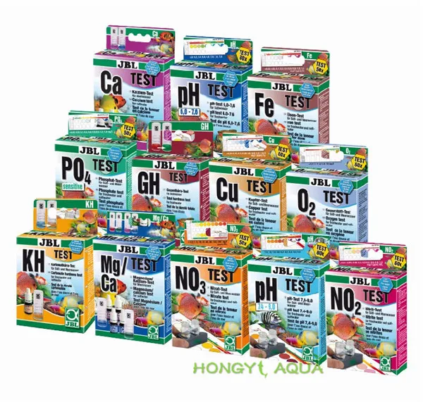 JBL water test kit PH NO2 NO3 Ca Mg Cu O2 CO2 PO4 NH4 GH KH Fe aquarium