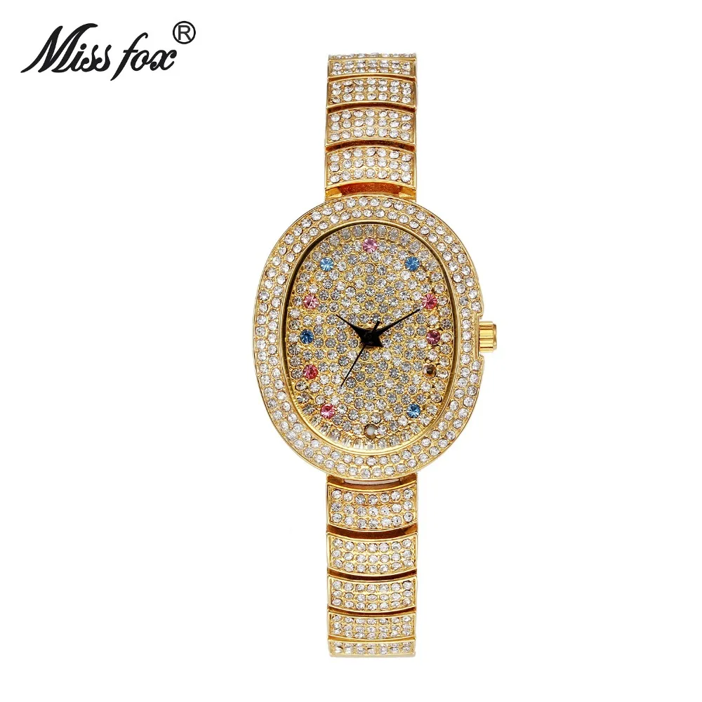 

Miss Fox Brand Fashion Luxury Women Quartz Watch Gold Diamond Clock Charms Watches Relogio Feminino Montre Femme Best Gift 2018