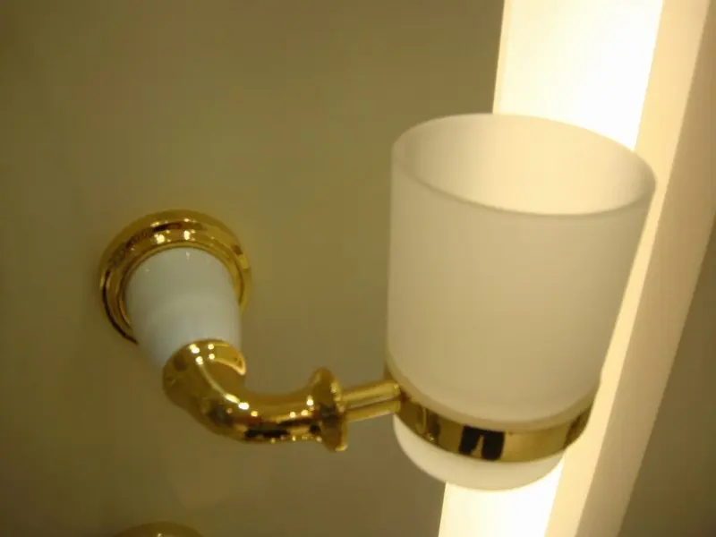 Античный двойной Кубок держатель Золотой зубных щеток аксессуары для ванной комнаты