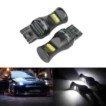 

ANGRONG 2x White 7443 580 W21/5W 582 T20 Bulb LED 40W Sidelight Indicator Daytime Light