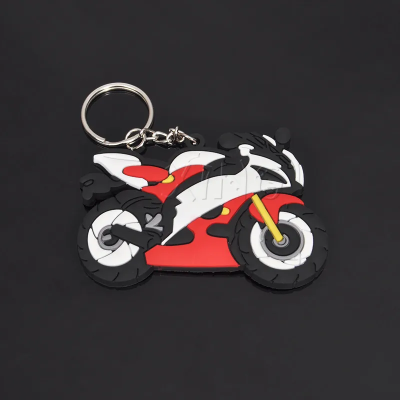 Модель мотоцикла, брелок для ключей, держатель, резиновый брелок для ключей chaviro для Yamaha Honda CBR 93 RR, аксессуары для гоночных автомобилей - Название цвета: 7