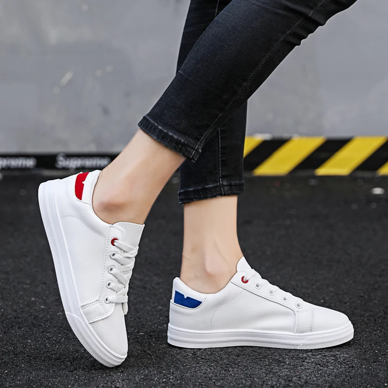 Big Size 35 42 Simple Brand Women White Sneakers Breathable Outdoor ...