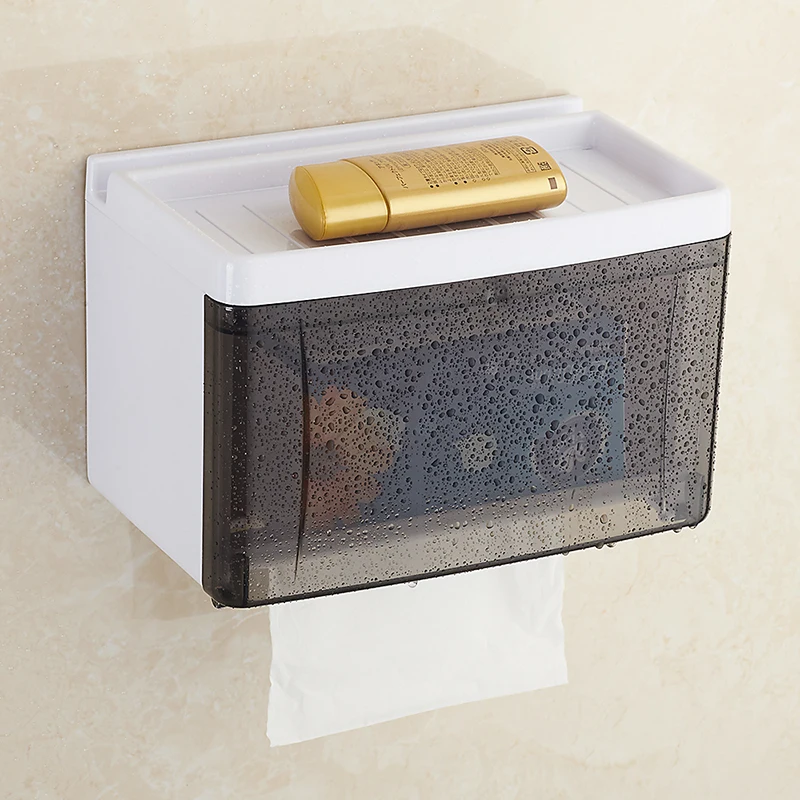 

A1 Creative toilet paper large tray waterproof punch-free paper towel rack tissue box LO522524