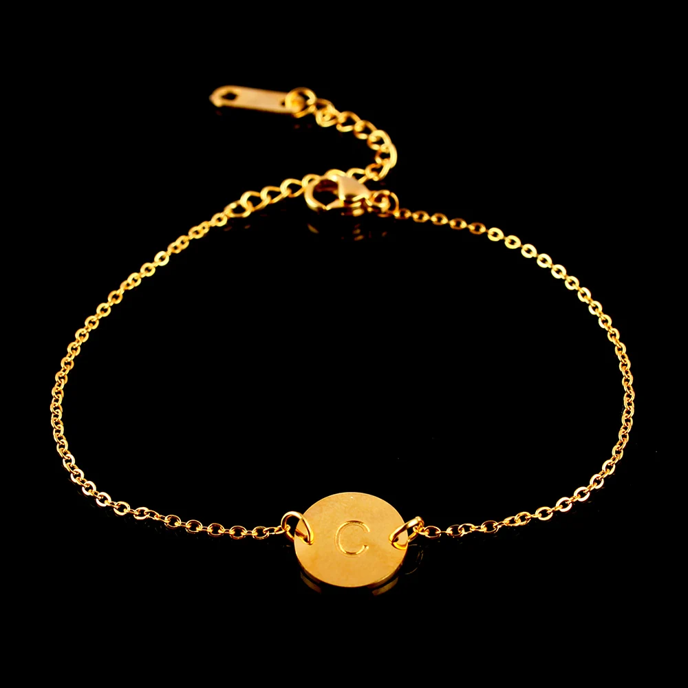 ZUUZ 2018 браслеты с буквами id из нержавеющей стали дружба femme braclet Золото Серебро для