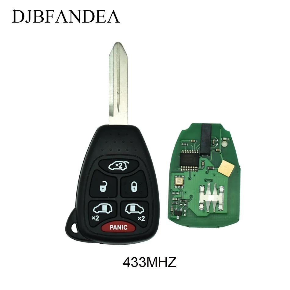 

DJBFANDEA 433MHZ Car Remote key For Chrysler Town Country Caravan Grand Caravan 2004 2005 2006 2007 Original Keys