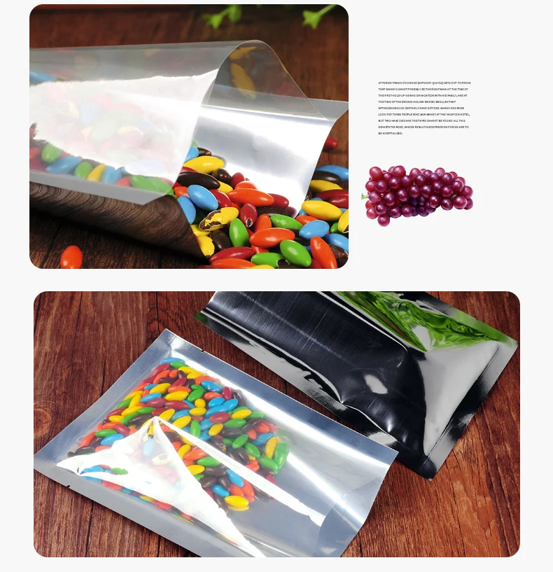 2 cosmetics food mask bag packaging storage powder dried fruit nut snack Candy powder tea Flat bottom mouth (5)