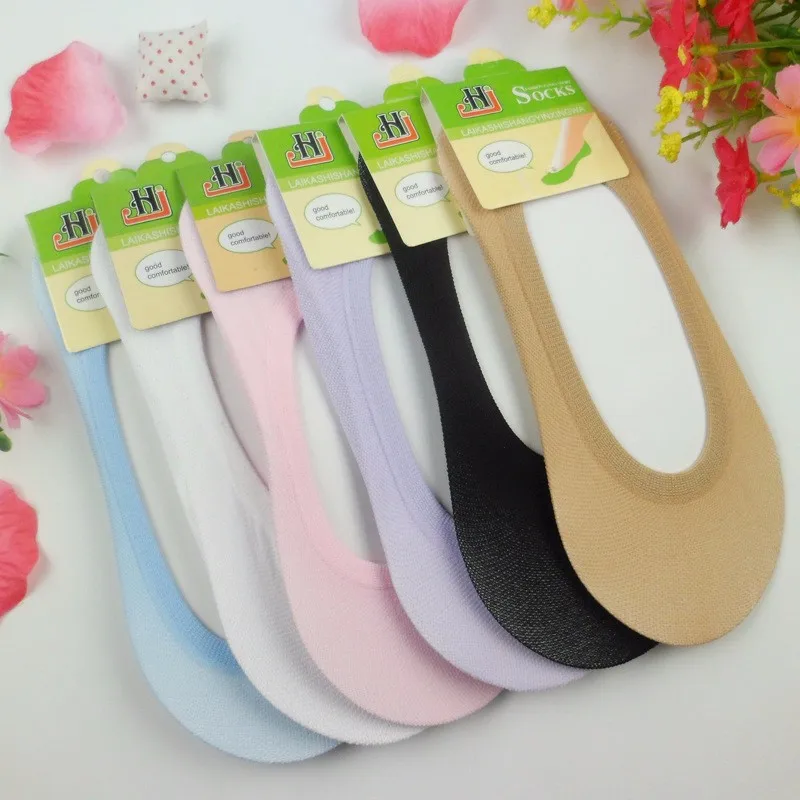 1Pair=2Pcs New Ladies Cotton Antiskid Invisible Low Sock Warm comfortable cotton girl socks ankle low invisible hosiery