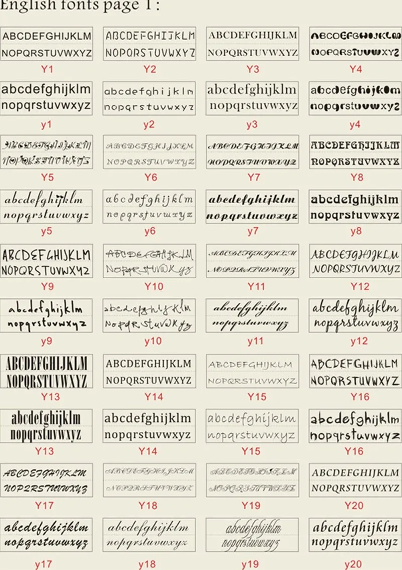 custom rubber stamp y01-20