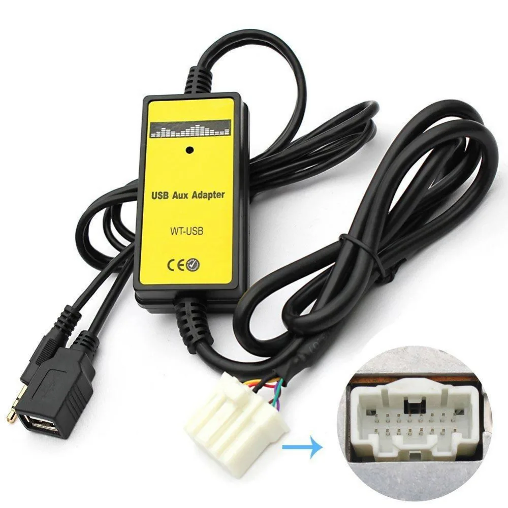Vehemo Автомобильный USB Aux in адаптер аудио кабель MP3 плеер входной интерфейс для Miata RX8