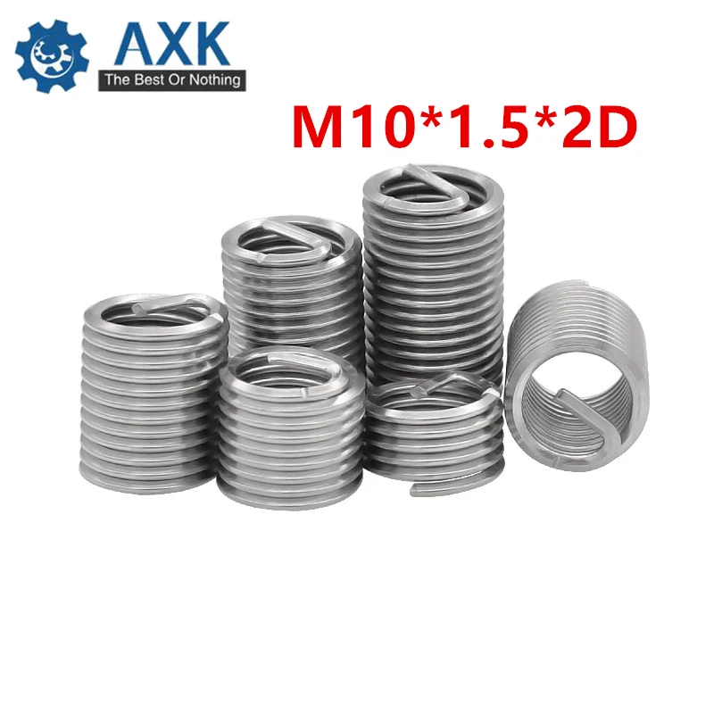 50pcs-m10-15-2d-screw-thread-insert-a2-stainless-steel-304-fasteners-repair-tools-kit-coiled-wire-helical-screw-sleeve-set